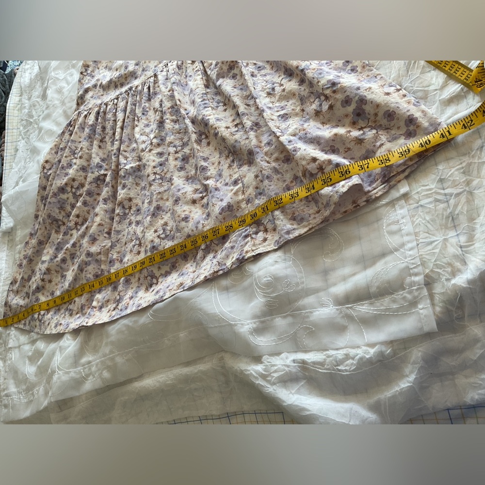 H&M Lin Melange Womens XS Multi-Color Floral Ballerina Length Skirt - Picture 7 of 9